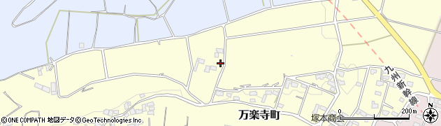 熊本県熊本市北区万楽寺町周辺の地図