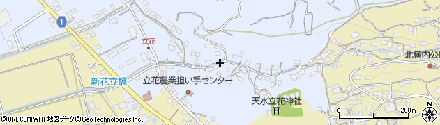 熊本県玉名市天水町立花周辺の地図