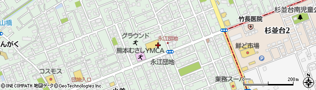 クリーニングハウスシャンプー永江店周辺の地図