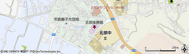 熊本市立　北部武道館周辺の地図