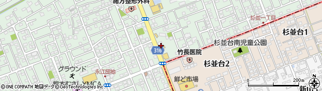 辛麺屋 桝元 熊本光の森店周辺の地図