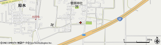 熊本県菊池郡菊陽町原水703周辺の地図