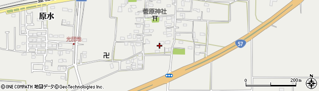 熊本県菊池郡菊陽町原水702周辺の地図