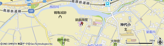 雲仙市国見神代くうじ（小路）歴史文化公園鍋島邸周辺の地図