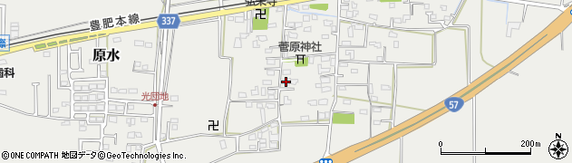 熊本県菊池郡菊陽町原水711周辺の地図