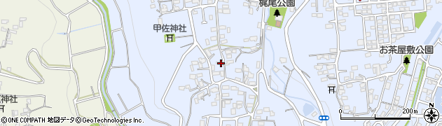 熊本県熊本市北区梶尾町周辺の地図