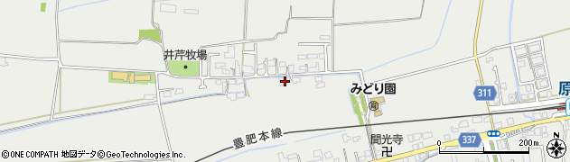 熊本県菊池郡菊陽町原水2038周辺の地図