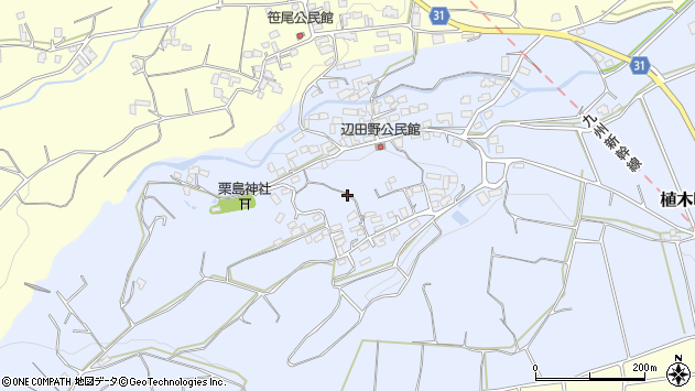 〒861-0146 熊本県熊本市北区植木町辺田野の地図