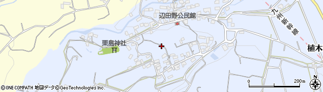 熊本県熊本市北区植木町辺田野周辺の地図