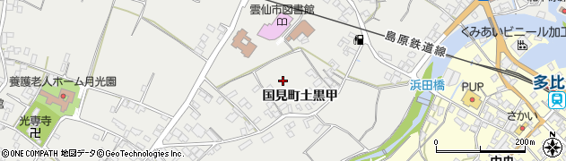 長崎県雲仙市国見町土黒（甲）周辺の地図