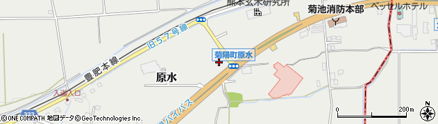 熊本県菊池郡菊陽町原水2905周辺の地図