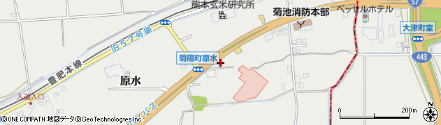 熊本県菊池郡菊陽町原水2906周辺の地図