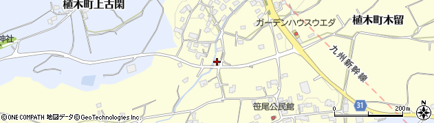 熊本県熊本市北区植木町木留588周辺の地図