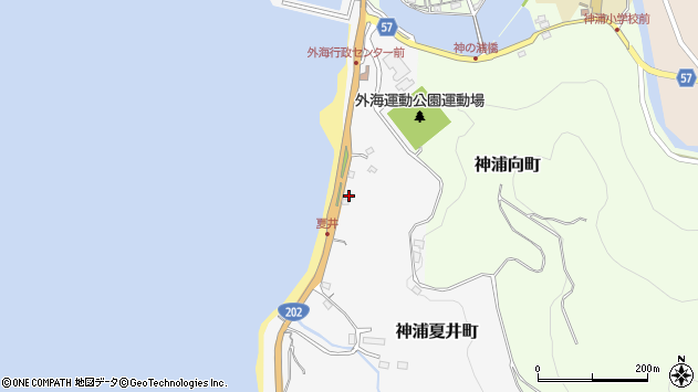 〒851-2413 長崎県長崎市神浦夏井町の地図