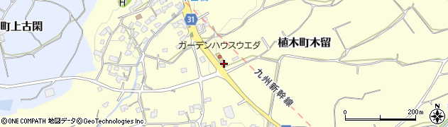 熊本県熊本市北区植木町木留552周辺の地図