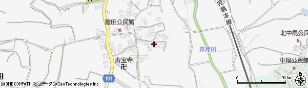 熊本県熊本市北区植木町鐙田周辺の地図