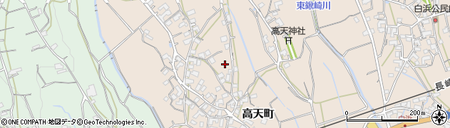 長崎県諫早市高天町周辺の地図