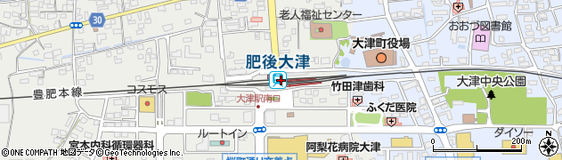 熊本県菊池郡大津町周辺の地図