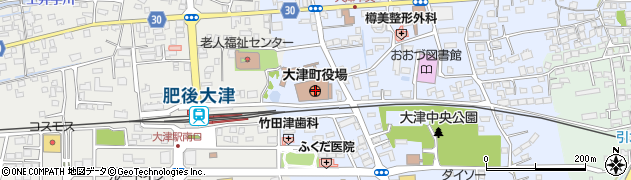 熊本県大津町（菊池郡）周辺の地図