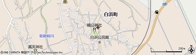 長崎県諫早市白浜町周辺の地図
