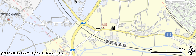熊本県熊本市北区植木町木留11周辺の地図