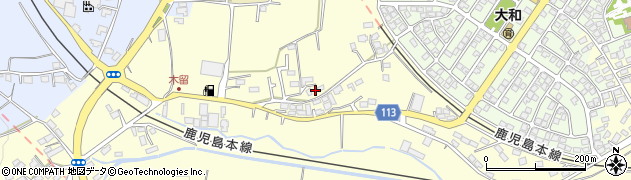 熊本県熊本市北区植木町木留195周辺の地図