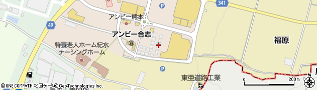 熊本県合志市竹迫2286周辺の地図