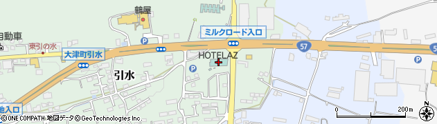 亀の井ホテル熊本大津店 周辺の地図