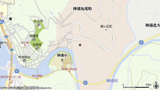 〒851-2404 長崎県長崎市神浦丸尾町の地図