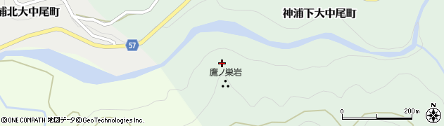 鷹ノ巣岩周辺の地図