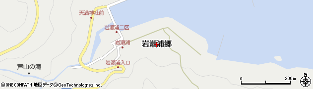 長崎県新上五島町（南松浦郡）岩瀬浦郷周辺の地図