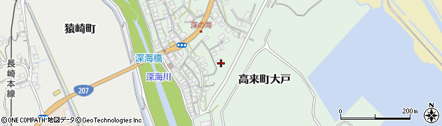 長崎県諫早市高来町大戸周辺の地図