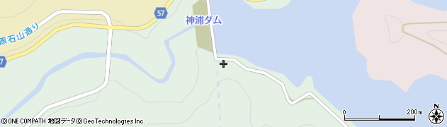 長崎県庁長崎振興局　神浦ダム管理事務所周辺の地図