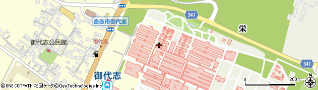 熊本県合志市御代志1696周辺の地図