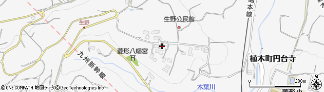 熊本県熊本市北区植木町円台寺531周辺の地図