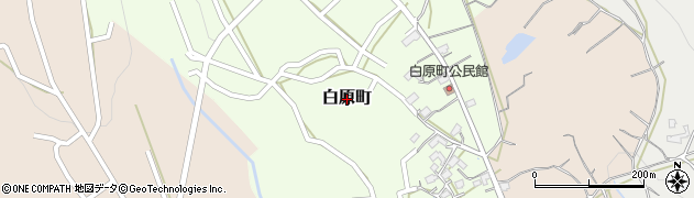 長崎県諫早市白原町周辺の地図