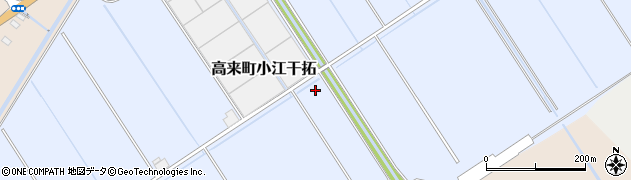 長崎県諫早市高来町小江干拓周辺の地図