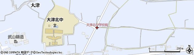 大津北中学校前周辺の地図