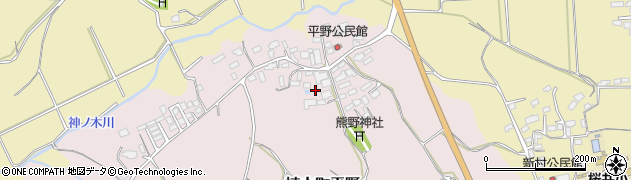 熊本県熊本市北区植木町平野周辺の地図
