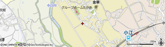 長崎県諫早市高来町峰周辺の地図