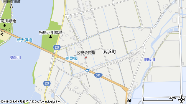 〒865-0055 熊本県玉名市大浜町の地図