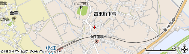 長崎県諫早市高来町下与周辺の地図