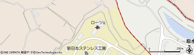 ローツェ株式会社　九州工場周辺の地図