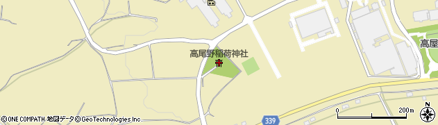高尾野稲荷神社周辺の地図