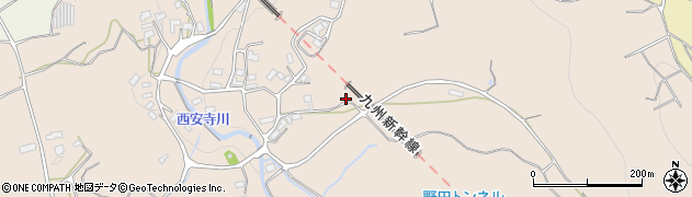 熊本県玉東町（玉名郡）西安寺周辺の地図