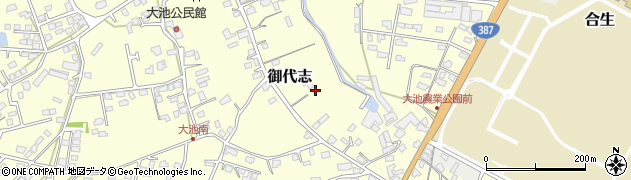 熊本県合志市御代志884周辺の地図
