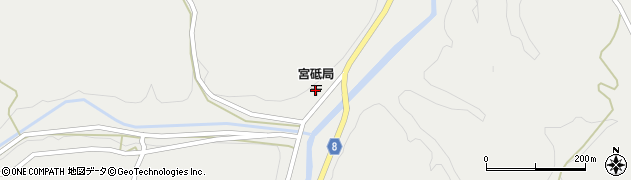 宮砥郵便局周辺の地図