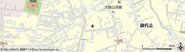 熊本県合志市御代志周辺の地図