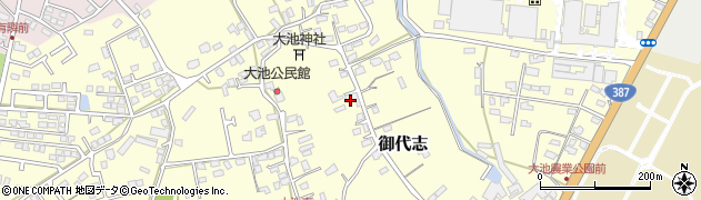 熊本県合志市御代志1401周辺の地図