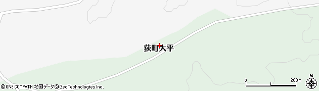 大分県竹田市荻町大平周辺の地図